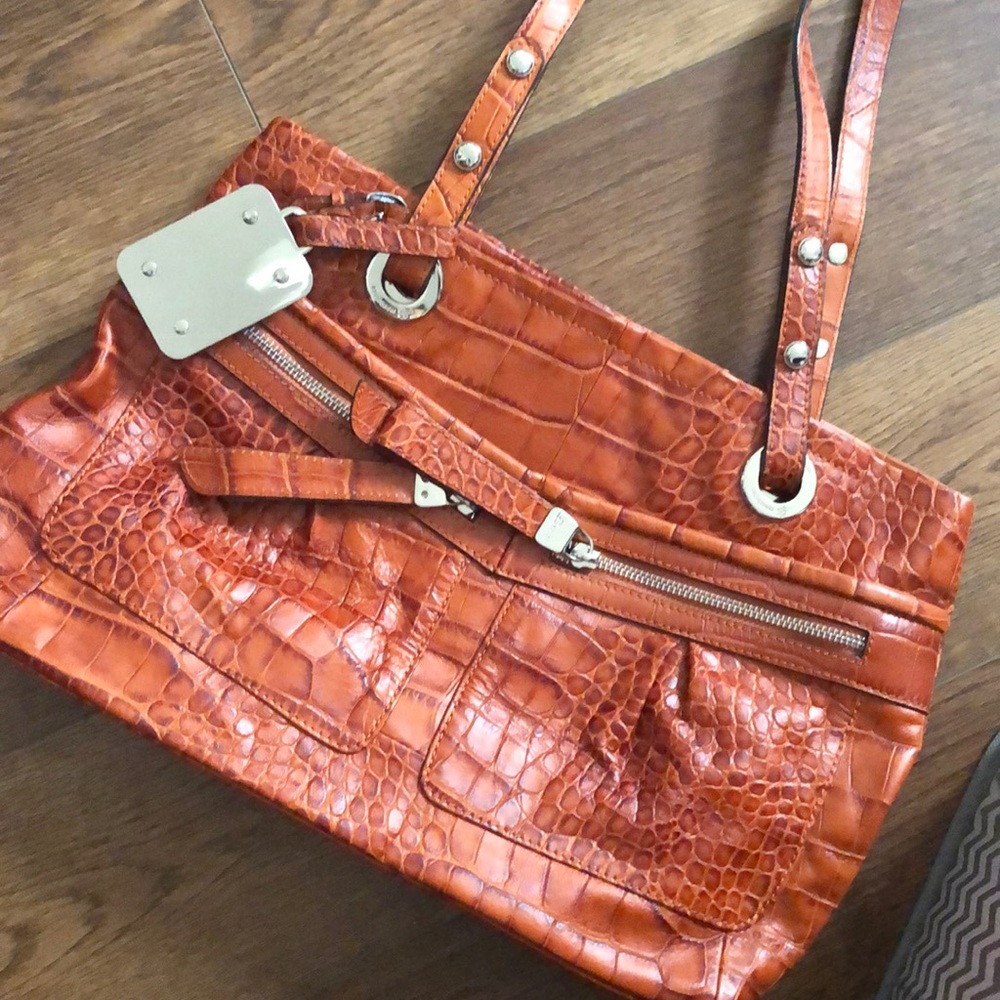 B Makowsky leather shopper bag